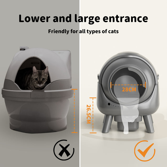 PaWz Smart Cat Litter Box Automatic Self Cleaning with APP Control Odor-Removal