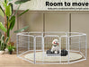 PaWz 8 Panel Playpen White - petpawz.com.au