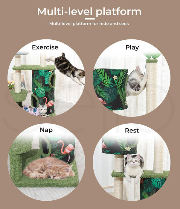 Pawz Cat Scratcher Post Cactus Multi Level Playground - petpawz.com.au