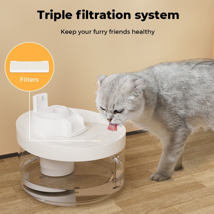 Pawz LED Automatic Electric Pet Water Fountain Dog Cat Drinking Dispenser 2.2L - petpawz.com.au