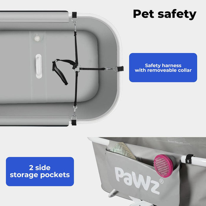 PaWz Pet Bathtub Adjustable Height Folding Basin - petpawz.com.au