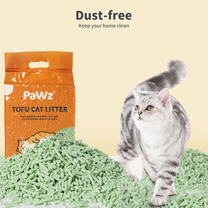 PaWz Tofu Cat Litter Clumping Flushable Green Tea Scent - petpawz.com.au