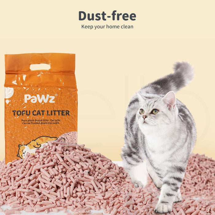 PaWz Tofu Cat Litter Clumping Flushable Peach Scent