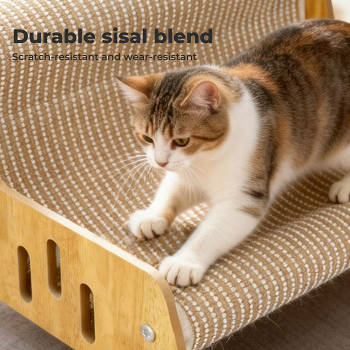 Cat Scratcher Bed 2 in 1 Rest Lounge Chair Cardboard Kittens Scratching Pad