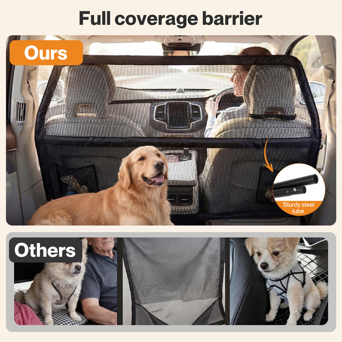 Dog Car Barrier Guard Back Seat Safety Protector Mesh Net Pet Dividers