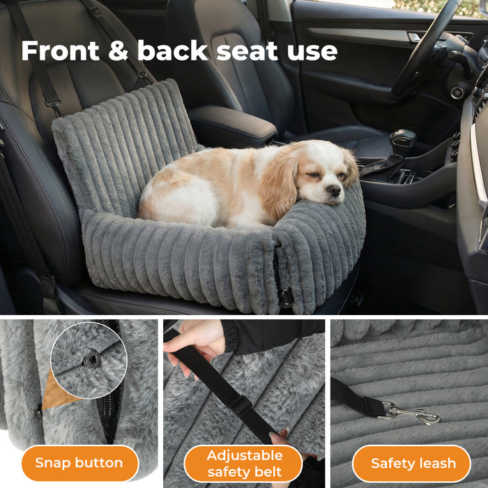 Dog Car Seat Booster Portable Travel Safety Cosy Pet Bed Washable Non Slip