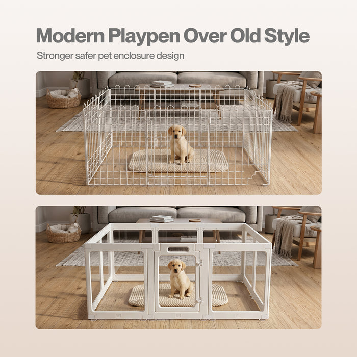 Dog Playpen 60cm Height Acrylic Clear Foldable DIY Dog Pen Indoor Use