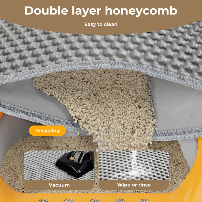 Cat Litter Mat Large Litter Box Pet Trapping Sifting Mats Waterproof Tray