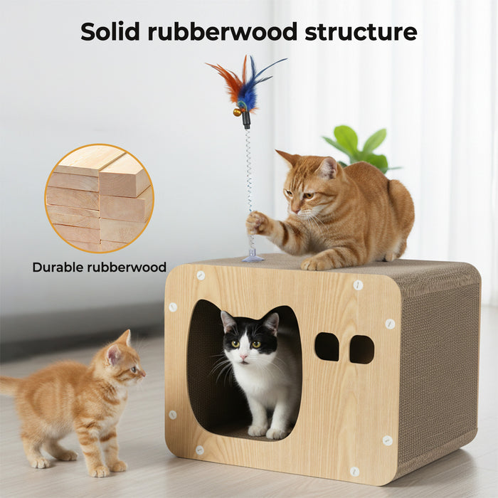 Pawz Cat Scratcher Board Bed Scratching Cardboard Catnip Toy Pad Mat Recyclable