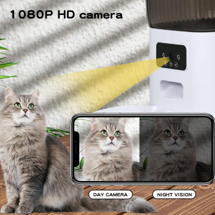 PaWz 5L Auto Pet Feeder Camera Smart Wi-Fi App Food Dispenser