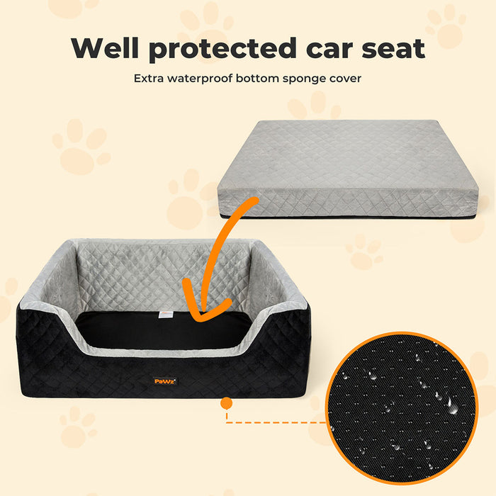 Pawz Dog Car Booster Seat Belt Safety Protector Pet Travel Bed Basket Washable