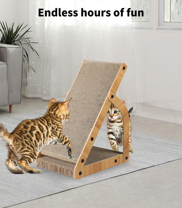 PaWz Cat Scratcher Scratching Board Corrugated Cardboard Scratch Bed Toy Pad Mat - petpawz.com.au