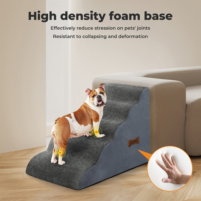 Pawz Pet Steps Dog Stairs Dog Ramp High Density Foam Non-Slip for Bed Sofa