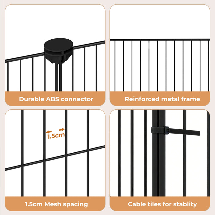 Pet Playpen Small Animals Guinea Pig Cage DIY  Exercise Fence 24 Panels Mat