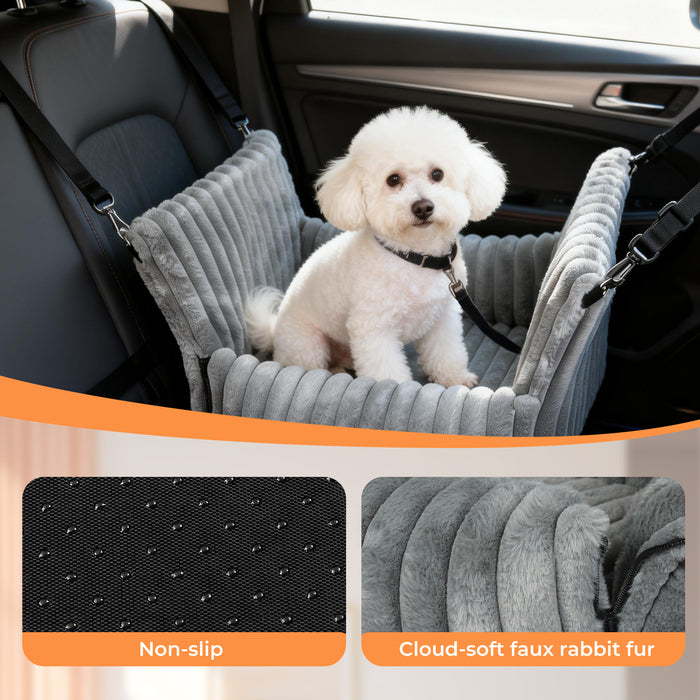 Dog Car Seat Booster Portable Travel Safety Cosy Pet Bed Washable Non Slip