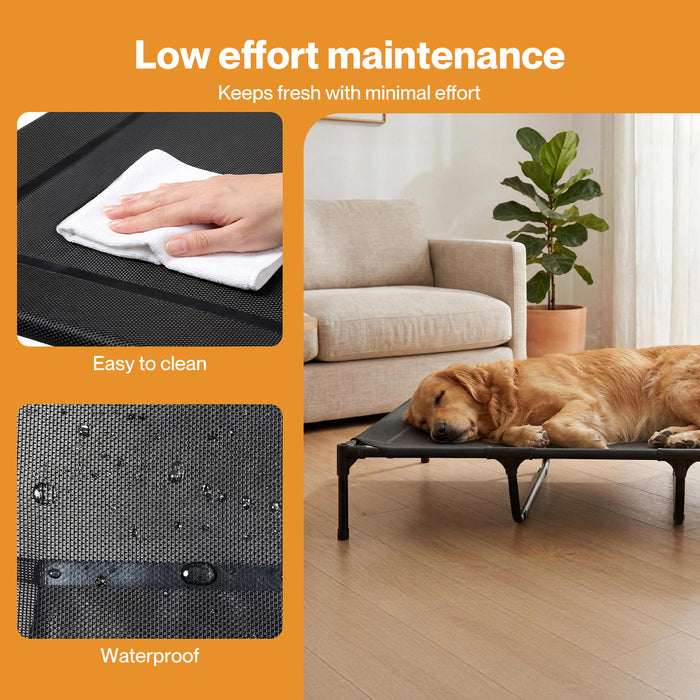 Elevated Dog Bed Heavy Duty Portable Cot  Waterproof Pet Raised Bed XL Size