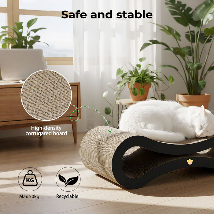 Pawz Cat Scratcher Board Bed All Sided Use Scratching Cardboard House Condo Toy