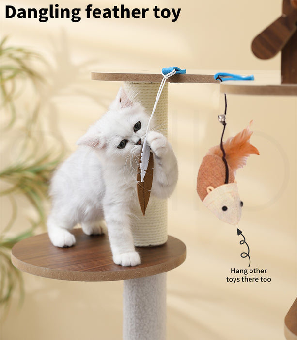 PaWz Cat Tree Tower with Wood House 168cm