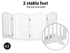 PaWz Freestanding Wooden Pet Gate Door 4 Panels White - petpawz.com.au