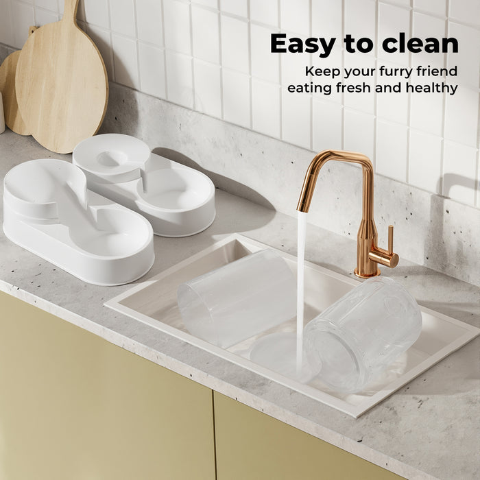 Automatic Pet Feeder Water Dispenser Set 3.2L Cat Dog Gravity Food Bowl