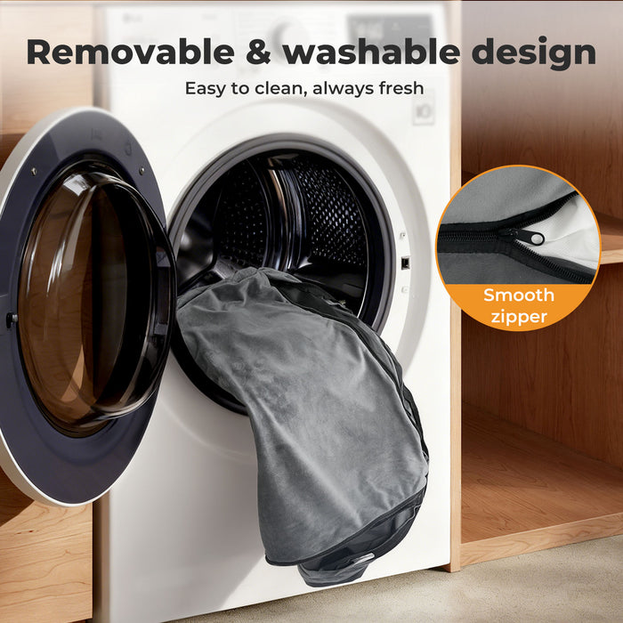 Pet Car Seat Dog Seat Travel Bed Safety Booster with Side Pocket Grey