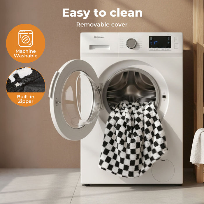 Circular Plush Dog Bed Calming Pet Plush Bed Soft Cosy Bed Washable