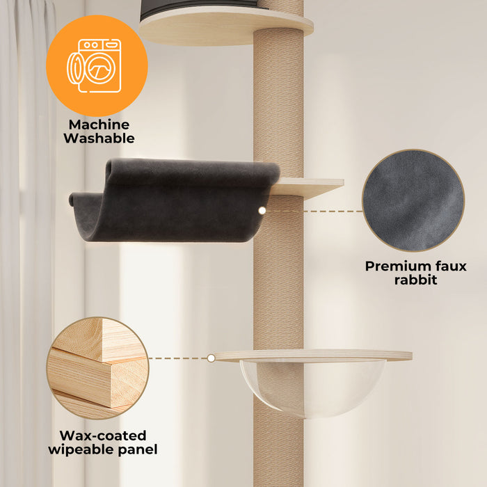 Cat Tree Large Tower Scratching Post Scratcher Cat Condo House Beds 300cm