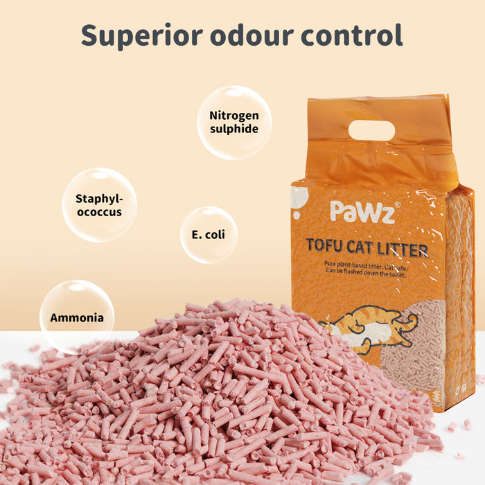 PaWz Tofu Cat Litter Clumping Flushable Watermelon Scent - petpawz.com.au