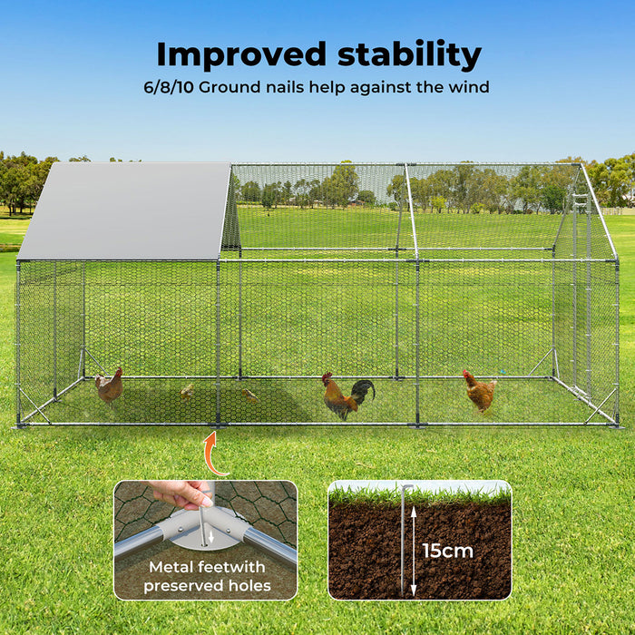 Pawz Chicken Coop Large Walk in Hen Pet Cage Run Rabbit Hutch Ferret House Cover