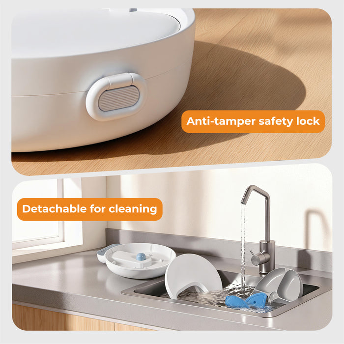 4 Meals Automatic Timer Pet Feeder Smart Chilled Wet Dry Food Dispenser