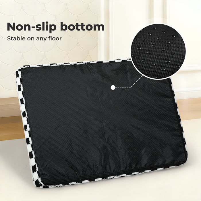 Orthopedic Dog Bed Memory Foam Dog Mattress Square Checkerboard Pet Mat