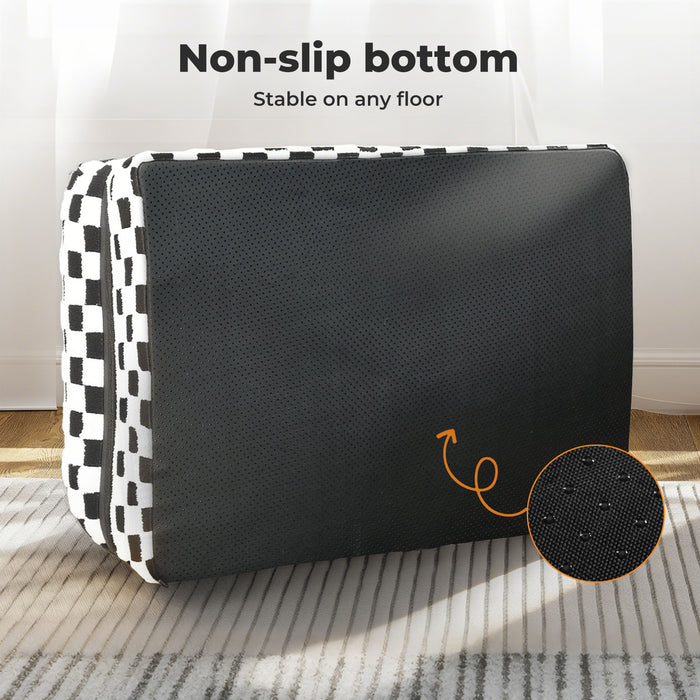 Orthopedic Dog Bed Pet Mat Calming Checkered Plush Sofa Washable