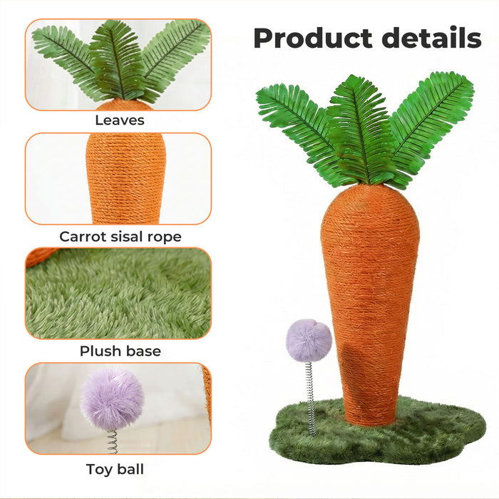 Cat Scratching Post Cute Carrot Scratching Post Pet Supplies Entertainment