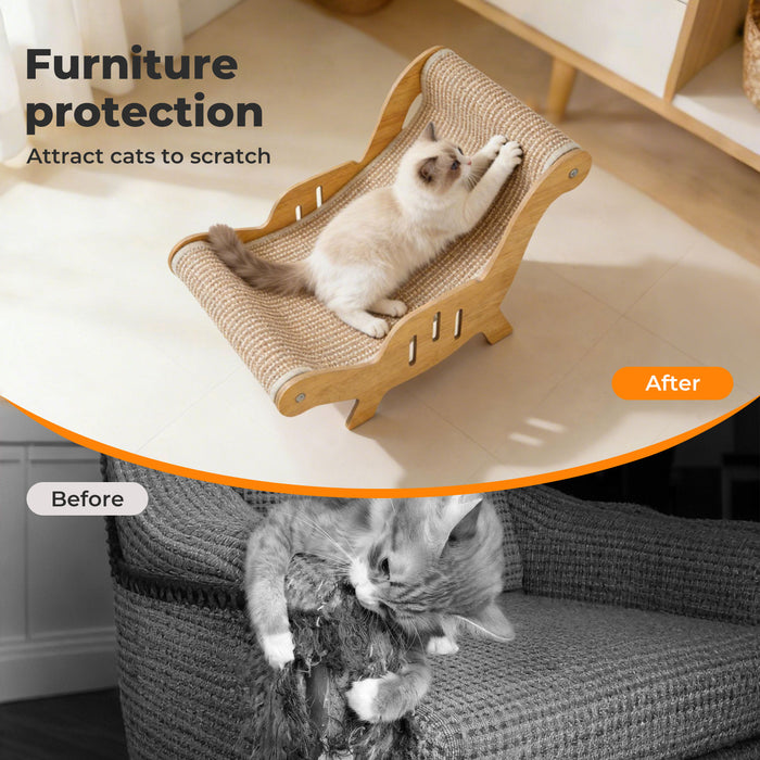 Cat Scratcher Bed Lounge Chair 2 in 1 Cardboard Kittens Scratching Pad