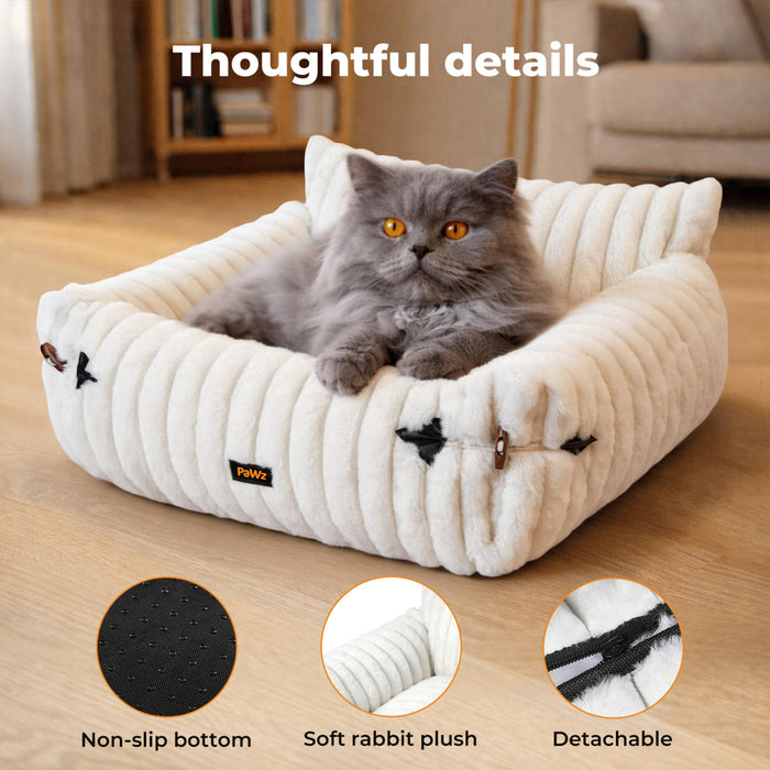 Cat Bed Extended Soft Plush Lounge Sofa Couch Pet Small Dog Removable Cover