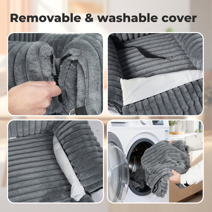 Dog Car Seat Booster Portable Travel Safety Cosy Pet Bed Washable Non Slip