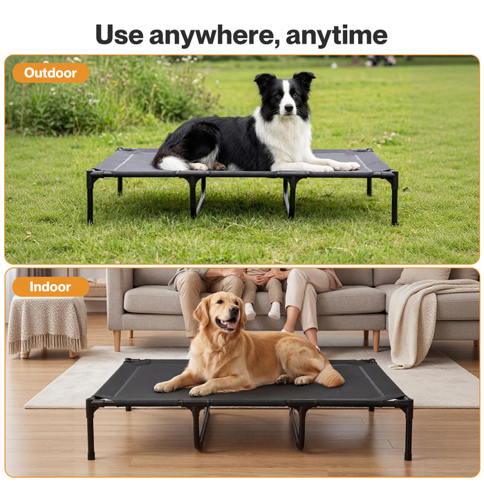Elevated Dog Bed Heavy Duty Portable Cot  Waterproof Pet Raised Bed XL Size
