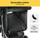 PaWz 4 Wheels Pet Stroller with Detachable Basket - petpawz.com.au