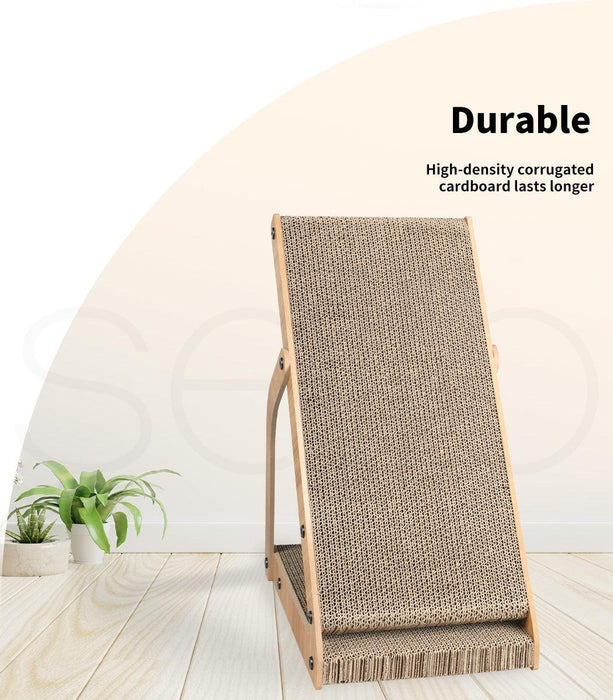 PaWz Cat Scratcher Scratching Board Corrugated Cardboard Scratch Bed Toy Pad Mat - petpawz.com.au