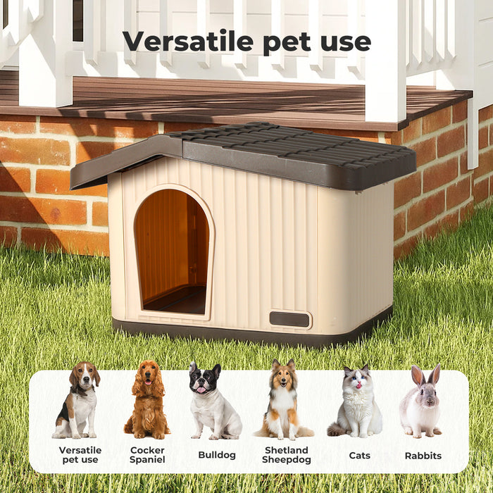 Dog Cage for Small Dogs Outdoor Weather-Resistant Kennel with Vent 75cm