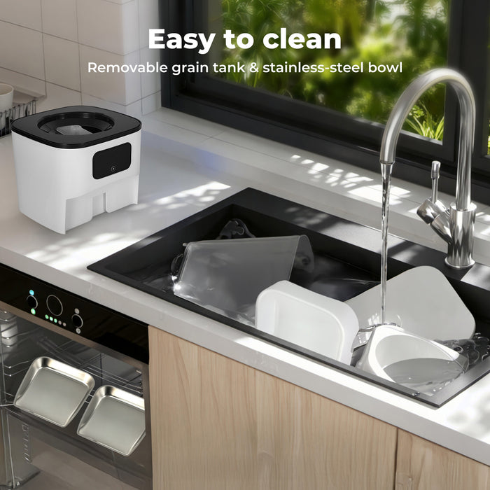 6L Automatic Pet Feeder Double Bowl Dog Cat Auto Smart Food Dispenser Timer