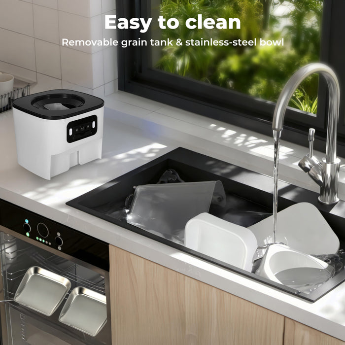 6L Automatic Pet Feeder Double Camera Cat Dog Smart Wifi App Food Dispenser