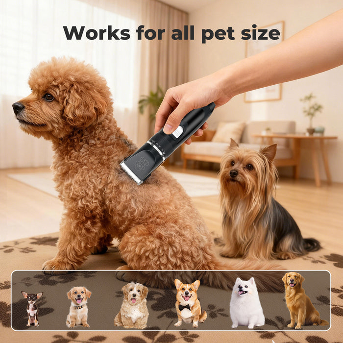 Pet Clipper Cat Dog Grooming Trimmer Shaver Cordless Rechargeable Kit