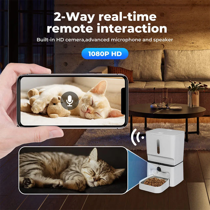 Pawz 2-in-1 Automatic Pet Cat Dog Feeder Laser Toy WiFi Smart Food Dispenser App