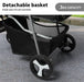 PaWz 4 Wheels Pet Stroller with Detachable Basket - petpawz.com.au