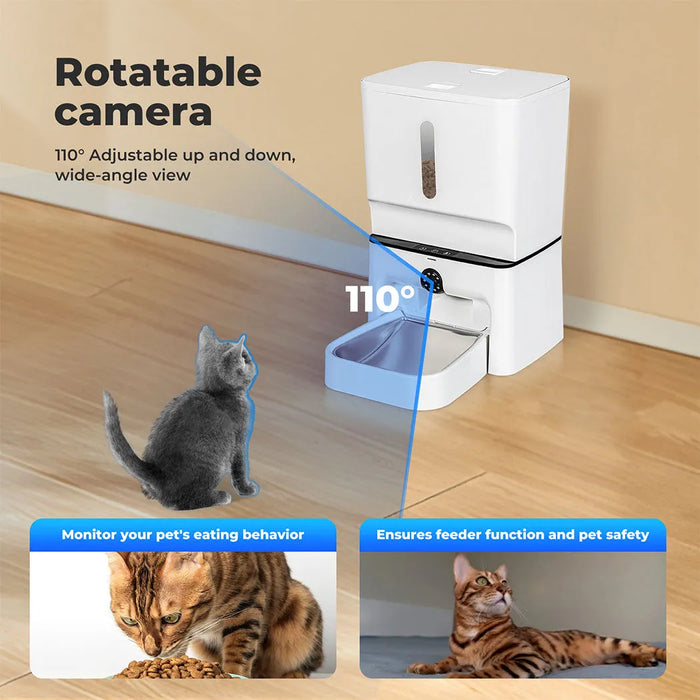 Pawz 2-in-1 Automatic Pet Cat Dog Feeder Laser Toy WiFi Smart Food Dispenser App