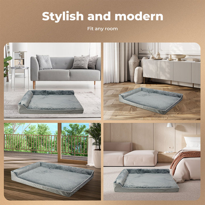 Orthopedic Dog Bed with Memory Foam Cushion - Washable Cover