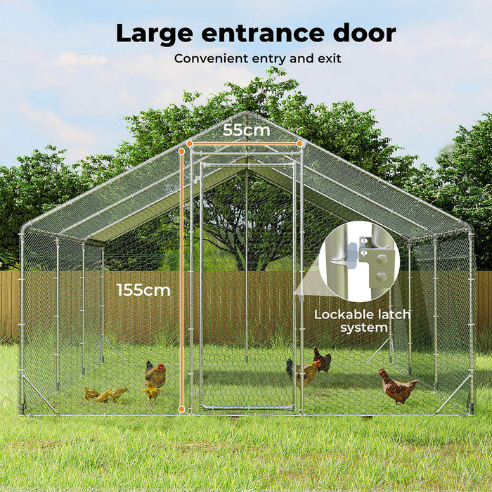 Pawz Chicken Coop Large Walk in Hen Pet Cage Run Rabbit Hutch Ferret House Cover