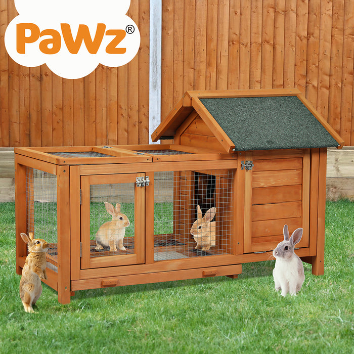 Pawz Rabbit Hutch Chicken Coop – Large Wooden House with Run