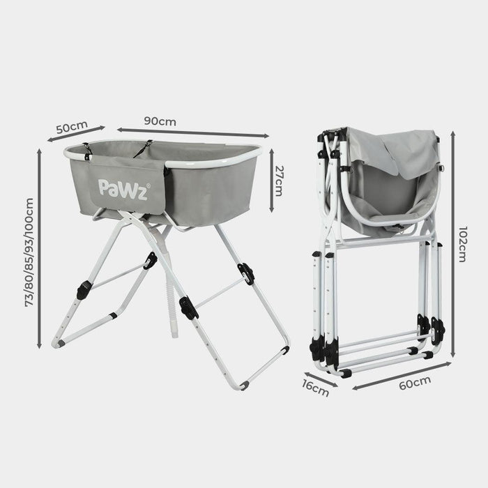 PaWz Pet Bathtub Adjustable Height Folding Basin - petpawz.com.au